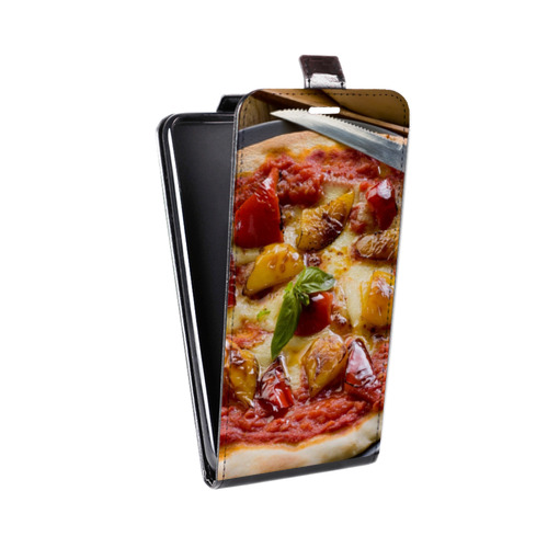 Дизайнерский вертикальный чехол-книжка для Alcatel Idol 5S Пицца