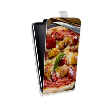 Дизайнерский вертикальный чехол-книжка для Huawei Honor 8 Пицца (на заказ)