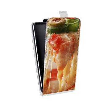 Дизайнерский вертикальный чехол-книжка для Samsung Galaxy S5 (Duos) Пицца (на заказ)