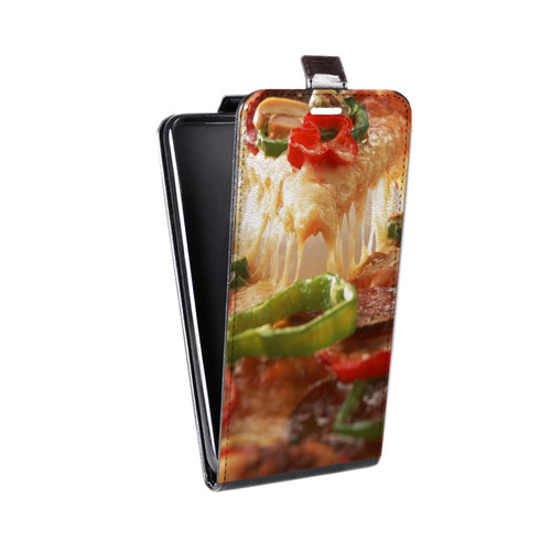 Дизайнерский вертикальный чехол-книжка для Meizu M5 Пицца