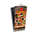Дизайнерский вертикальный чехол-книжка для Alcatel One Touch Hero Пицца