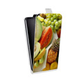Дизайнерский вертикальный чехол-книжка для LG X Style Фрукты
