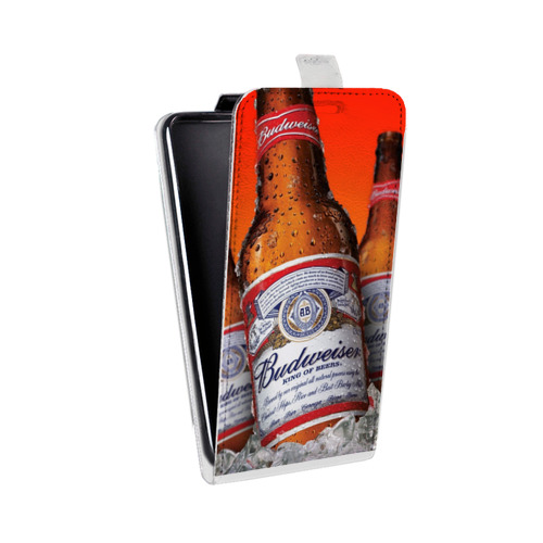Дизайнерский вертикальный чехол-книжка для Alcatel Shine Lite Budweiser