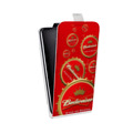 Дизайнерский вертикальный чехол-книжка для Alcatel 1C Budweiser