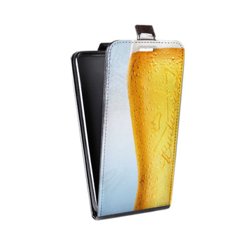 Дизайнерский вертикальный чехол-книжка для Samsung Galaxy Alpha Budweiser (на заказ)