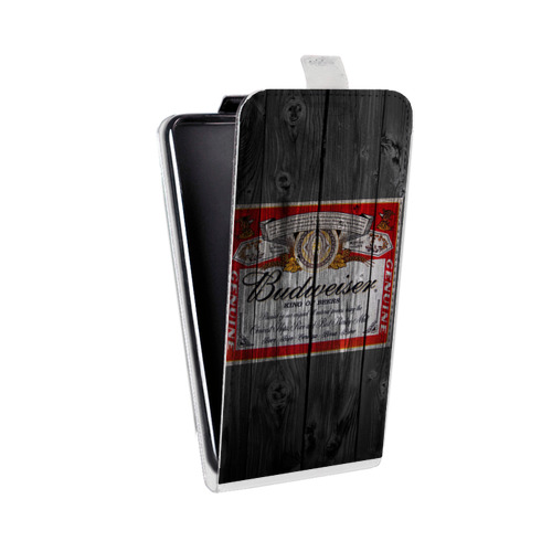 Дизайнерский вертикальный чехол-книжка для Homtom HT17 Budweiser