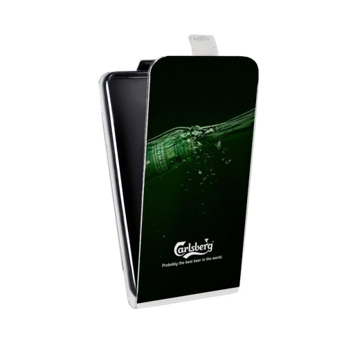 Дизайнерский вертикальный чехол-книжка для Iphone 5c Carlsberg