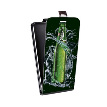 Дизайнерский вертикальный чехол-книжка для Iphone 7 Carlsberg (на заказ)