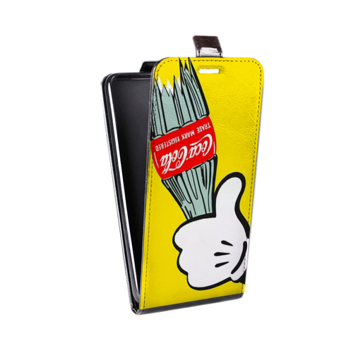 Дизайнерский вертикальный чехол-книжка для Alcatel Pop 4 Coca-cola
