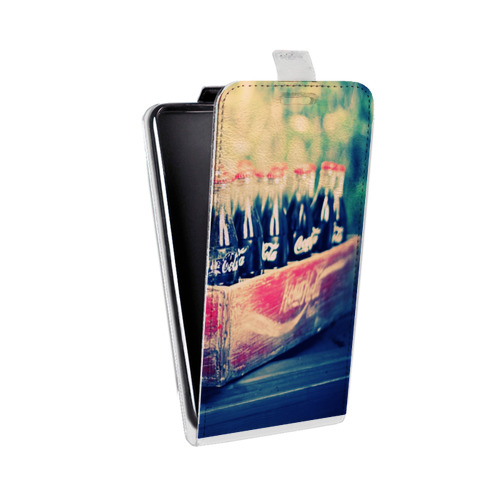 Дизайнерский вертикальный чехол-книжка для LG X Style Coca-cola