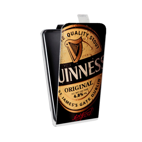 Дизайнерский вертикальный чехол-книжка для HTC One X10 Guinness