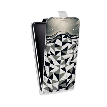 Дизайнерский вертикальный чехол-книжка для HTC One Mini Маски Black White (на заказ)