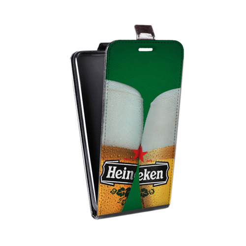 Дизайнерский вертикальный чехол-книжка для Huawei Y6II Heineken