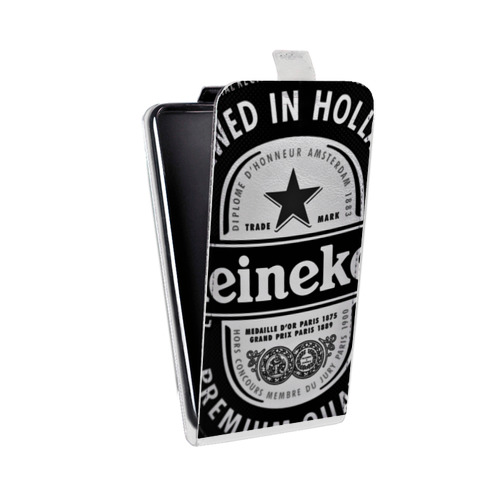 Дизайнерский вертикальный чехол-книжка для LG Stylus 3 Heineken