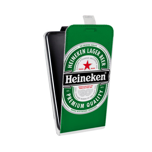 Дизайнерский вертикальный чехол-книжка для Iphone 12 Mini Heineken