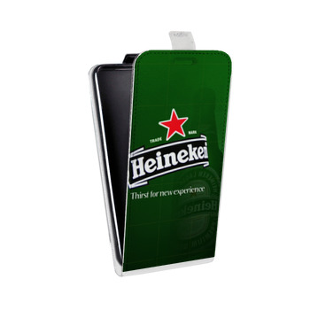 Дизайнерский вертикальный чехол-книжка для Sony Xperia E4g Heineken (на заказ)