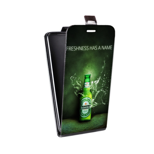 Дизайнерский вертикальный чехол-книжка для Alcatel 3 Heineken