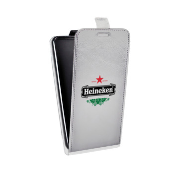 Дизайнерский вертикальный чехол-книжка для Samsung Galaxy Note 2 Heineken (на заказ)