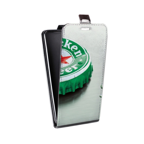 Дизайнерский вертикальный чехол-книжка для Alcatel 3 Heineken