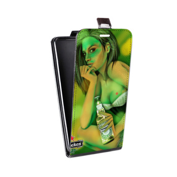 Дизайнерский вертикальный чехол-книжка для LG G7 ThinQ Heineken (на заказ)