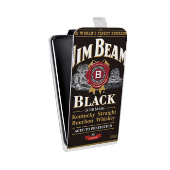Дизайнерский вертикальный чехол-книжка для Alcatel One Touch Pop D5 Jim Beam (на заказ)