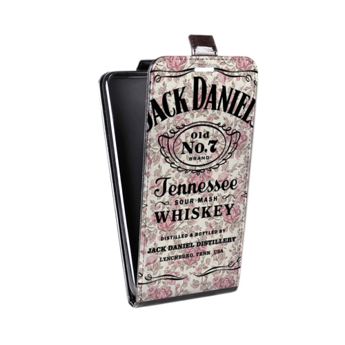 Дизайнерский вертикальный чехол-книжка для Microsoft Lumia 550 Jack Daniels