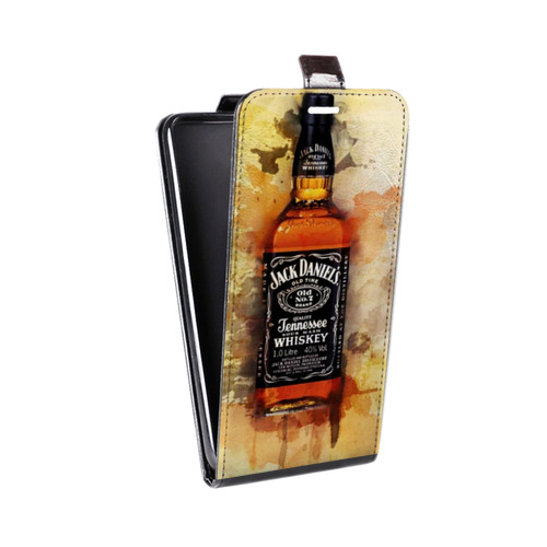Дизайнерский вертикальный чехол-книжка для Alcatel One Touch Idol X Jack Daniels
