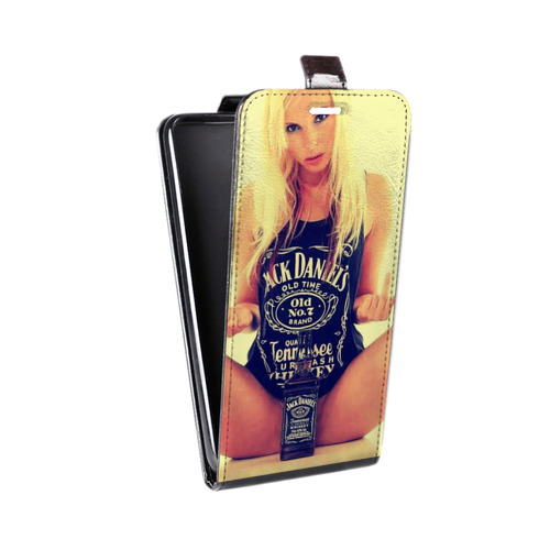 Дизайнерский вертикальный чехол-книжка для Iphone 12 Mini Jack Daniels