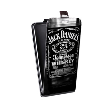 Дизайнерский вертикальный чехол-книжка для Alcatel One Touch Pop D5 Jack Daniels (на заказ)