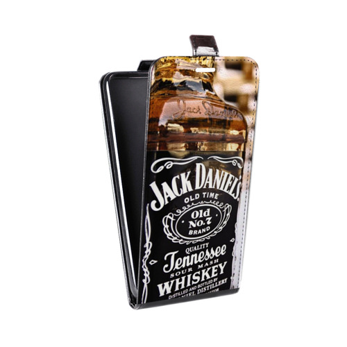 Дизайнерский вертикальный чехол-книжка для Samsung Galaxy J7 Jack Daniels