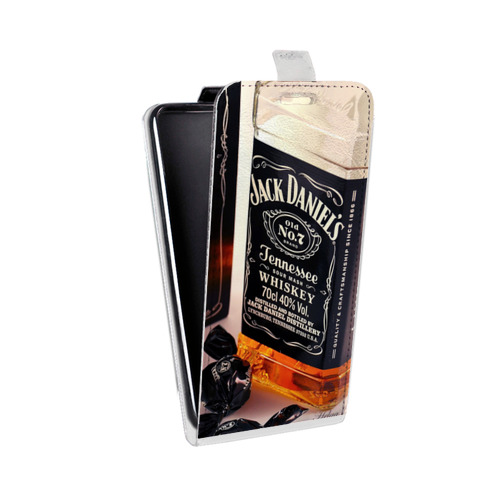 Дизайнерский вертикальный чехол-книжка для Alcatel One Touch Hero Jack Daniels