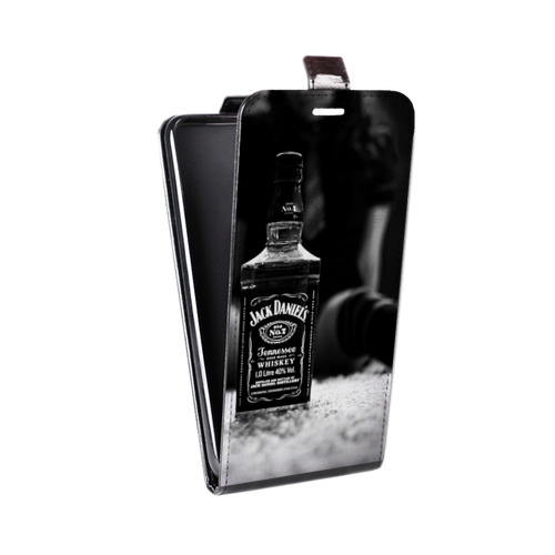 Дизайнерский вертикальный чехол-книжка для Alcatel A7 Jack Daniels