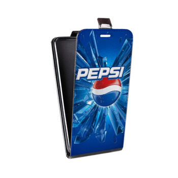 Дизайнерский вертикальный чехол-книжка для Alcatel One Touch Pop D5 Pepsi (на заказ)