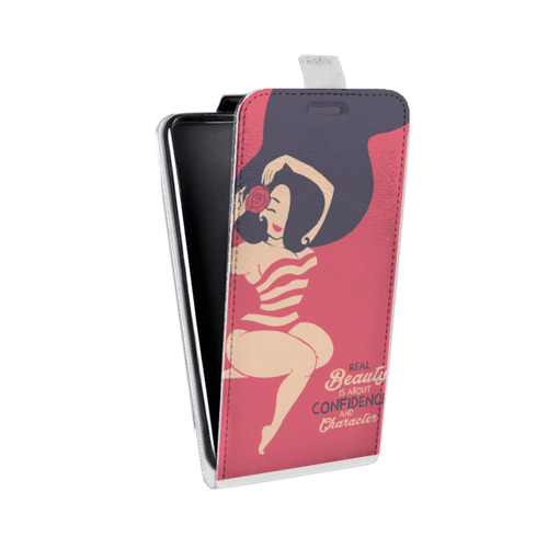 Дизайнерский вертикальный чехол-книжка для HTC Desire 601 Пляжная красота