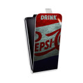 Дизайнерский вертикальный чехол-книжка для HTC U Ultra Pepsi