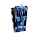 Дизайнерский вертикальный чехол-книжка для Alcatel One Touch Idol Ultra Skyy Vodka