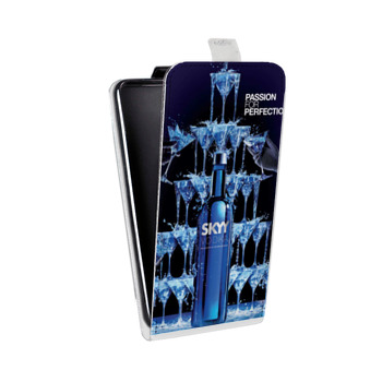 Дизайнерский вертикальный чехол-книжка для Samsung Galaxy S6 Edge Skyy Vodka (на заказ)