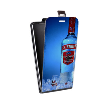 Дизайнерский вертикальный чехол-книжка для Alcatel One Touch Pop D5 Smirnoff (на заказ)