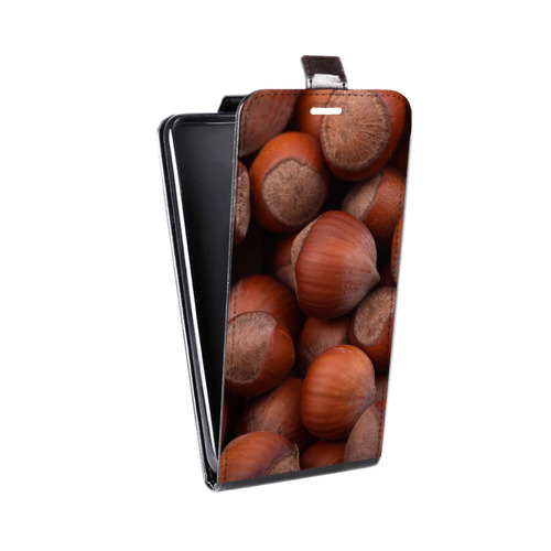 Дизайнерский вертикальный чехол-книжка для Motorola Moto E5 Plus Орехи