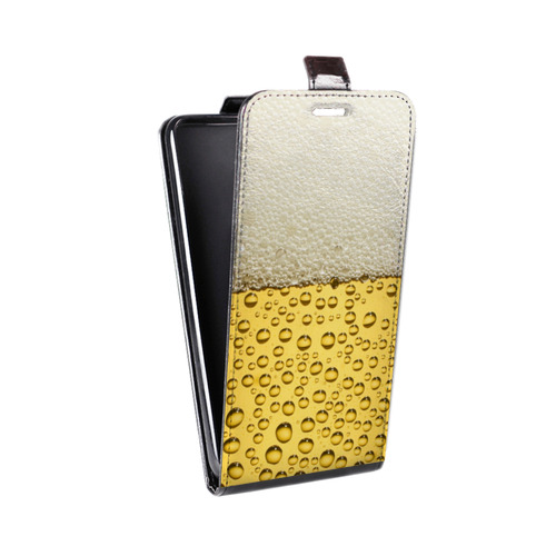 Дизайнерский вертикальный чехол-книжка для HTC Desire 12 Пузырьки пива