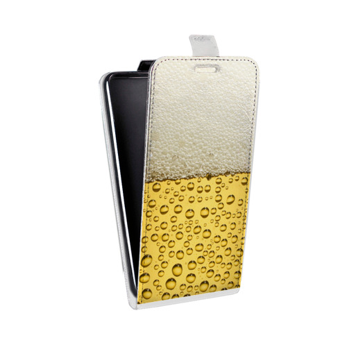 Дизайнерский вертикальный чехол-книжка для Samsung Galaxy A12 Пузырьки пива