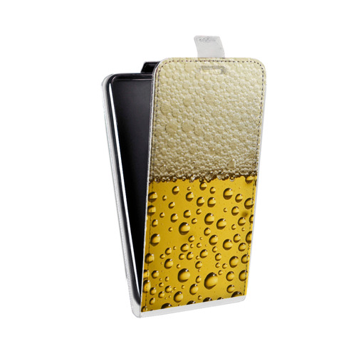 Дизайнерский вертикальный чехол-книжка для LG G7 Fit Пузырьки пива