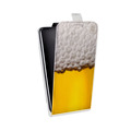 Дизайнерский вертикальный чехол-книжка для Samsung Galaxy Core Prime Пузырьки пива