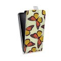 Дизайнерский вертикальный чехол-книжка для HTC Desire 601 Узоры бабочки