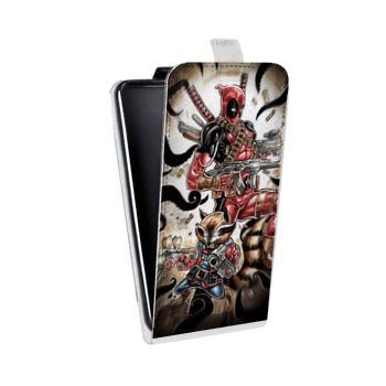 Дизайнерский вертикальный чехол-книжка для Sony Xperia Z3+ Стражи галактики (на заказ)