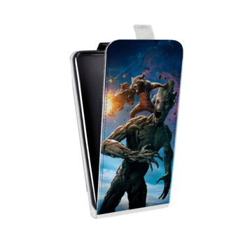 Дизайнерский вертикальный чехол-книжка для Sony Xperia Z3+ Стражи галактики (на заказ)