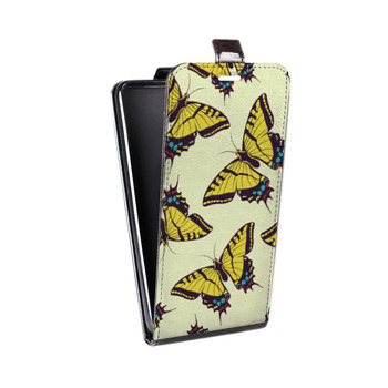 Дизайнерский вертикальный чехол-книжка для Samsung Galaxy S8 Plus Узоры бабочки (на заказ)