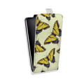 Дизайнерский вертикальный чехол-книжка для HTC Desire 601 Узоры бабочки