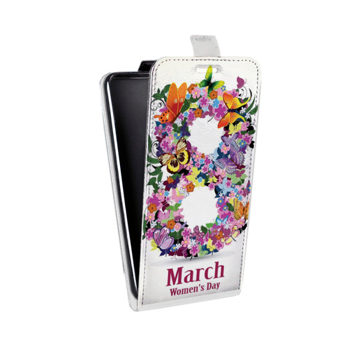 Дизайнерский вертикальный чехол-книжка для HTC Desire 530 8 марта