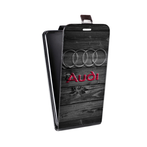 Дизайнерский вертикальный чехол-книжка для Alcatel Idol 5S Audi
